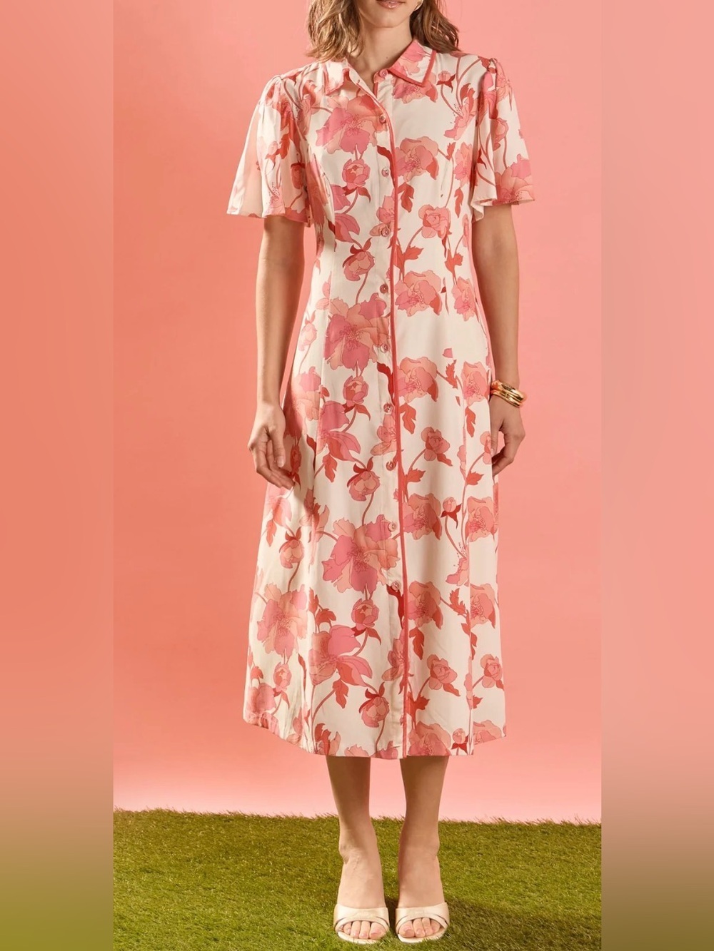Hyacinth House NWOT Pippa Floral Midi Dress, Size M